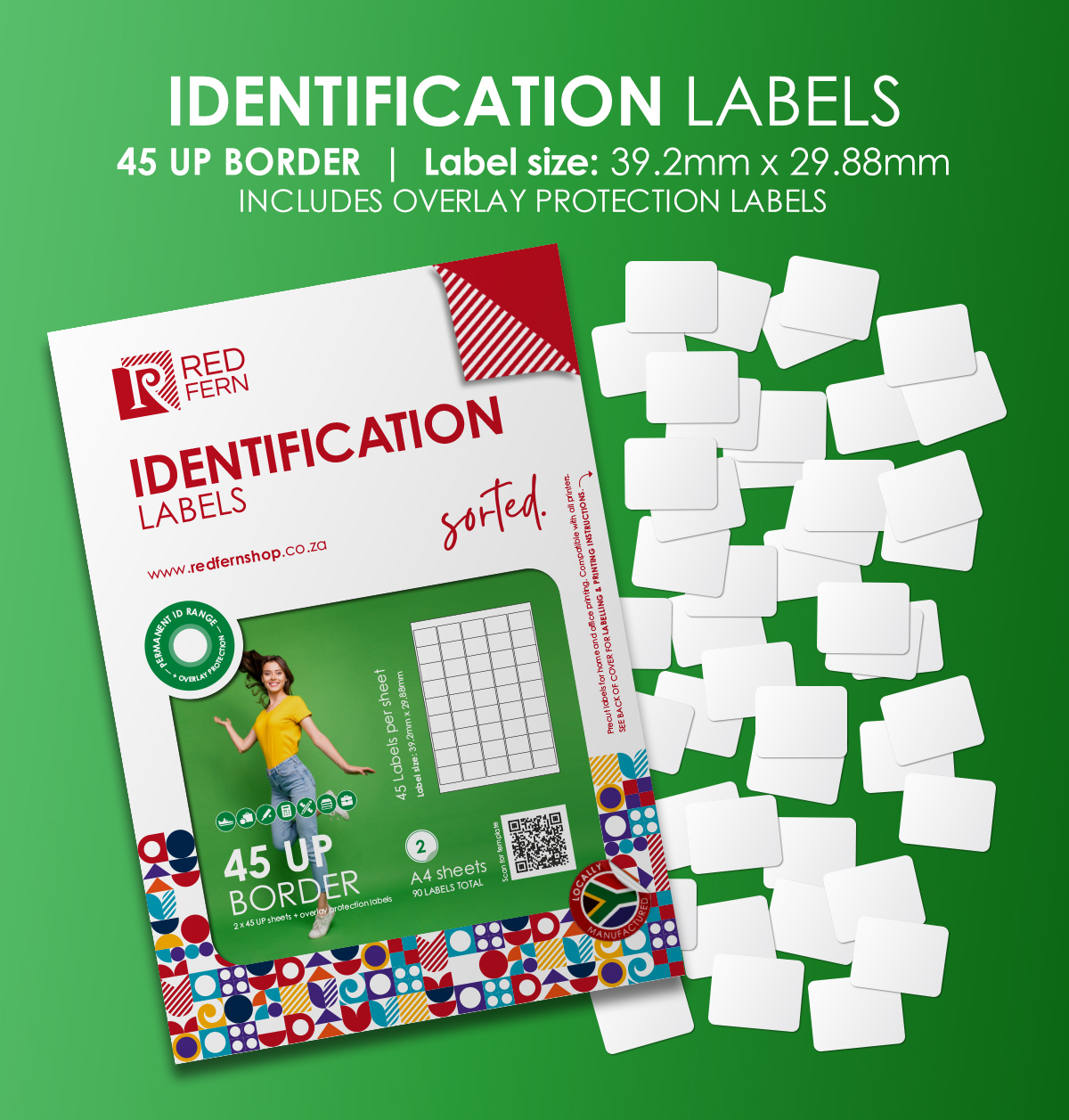 Identification Label 45up border cover