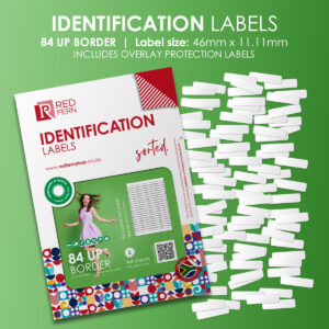 Identification Label 84up border cover