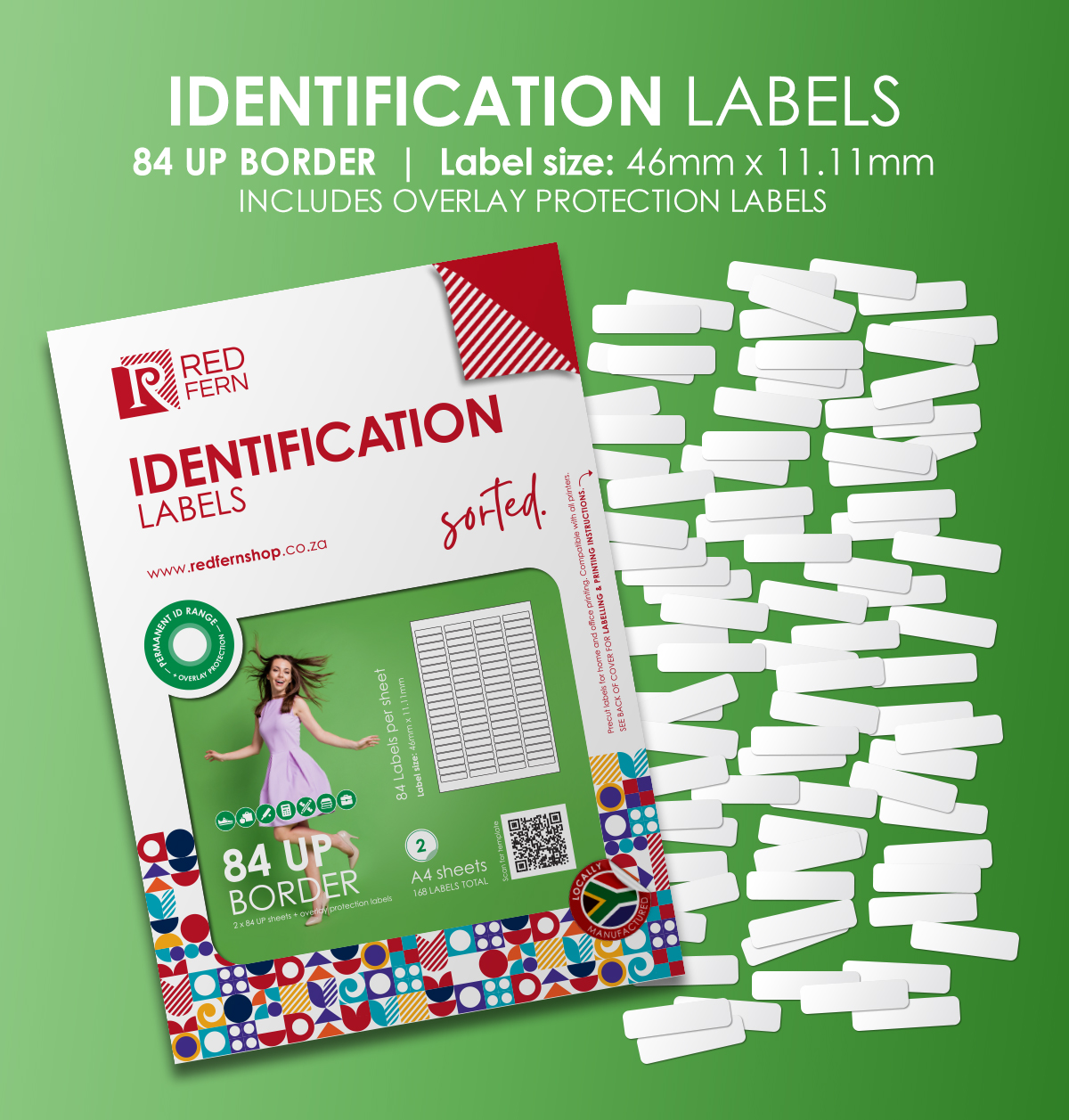 Identification Label 84up border cover