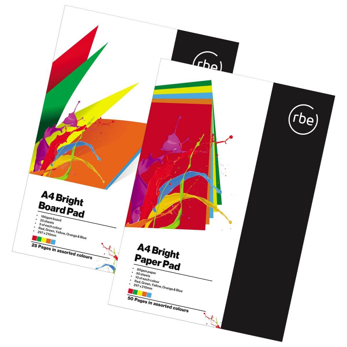 a4 assorted bright paper board button rbe