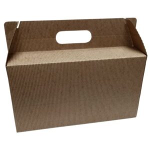 box3995 fluted kraft large gift box handle rbe