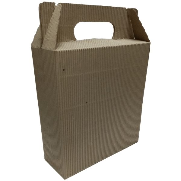 box4008 medium fluted kraft gift box handle rbe