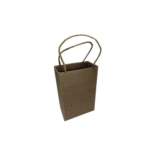 box4046 fluted kraft small open top carrier bag rbe