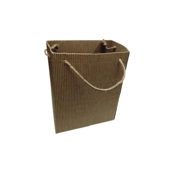 box4077 fluted kraft medium open top carrier bag rbe