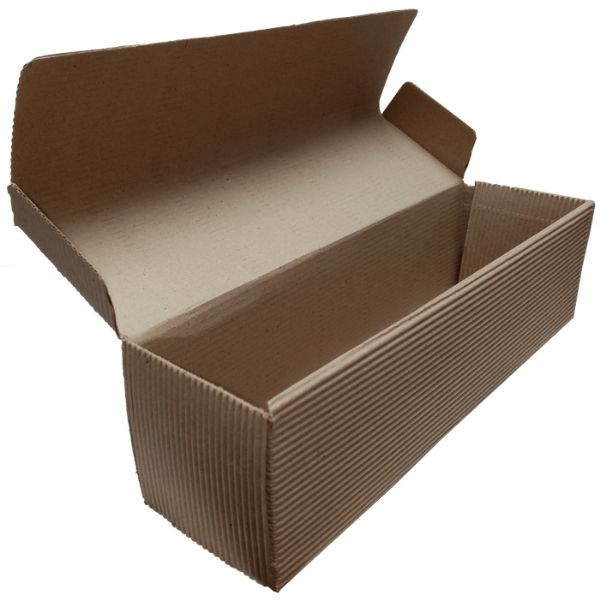 box4138 fluted kraft single wine bottle self tuck lid box rbe