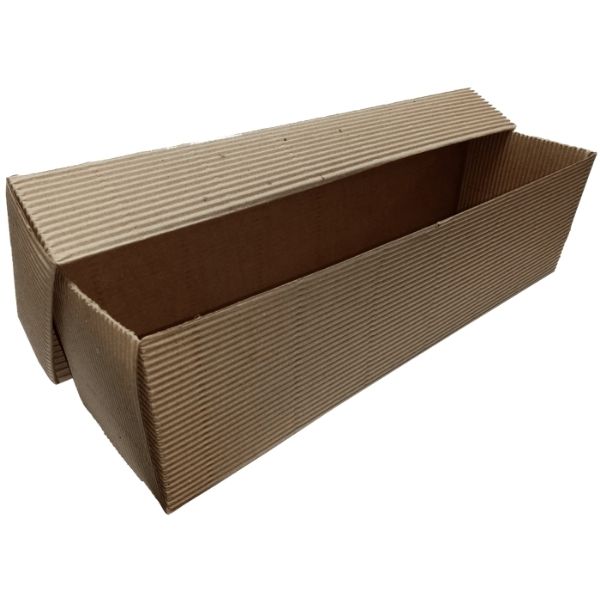 box4176 fluted kraft single wine loose lid box rbe