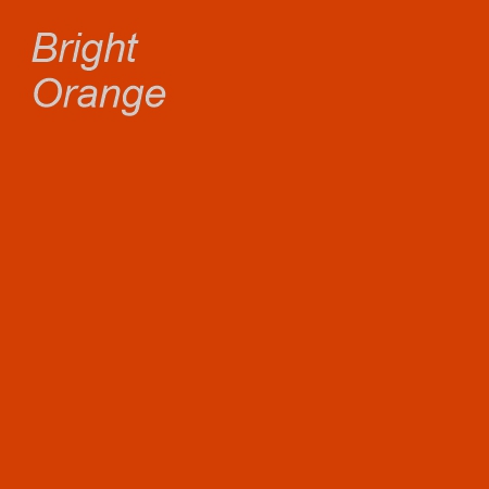 Bright Orange RBE paper and board swatch with bold colour sample and the words Bright Orange, matching the Bright Orange Paper, Board & Envelopes range.