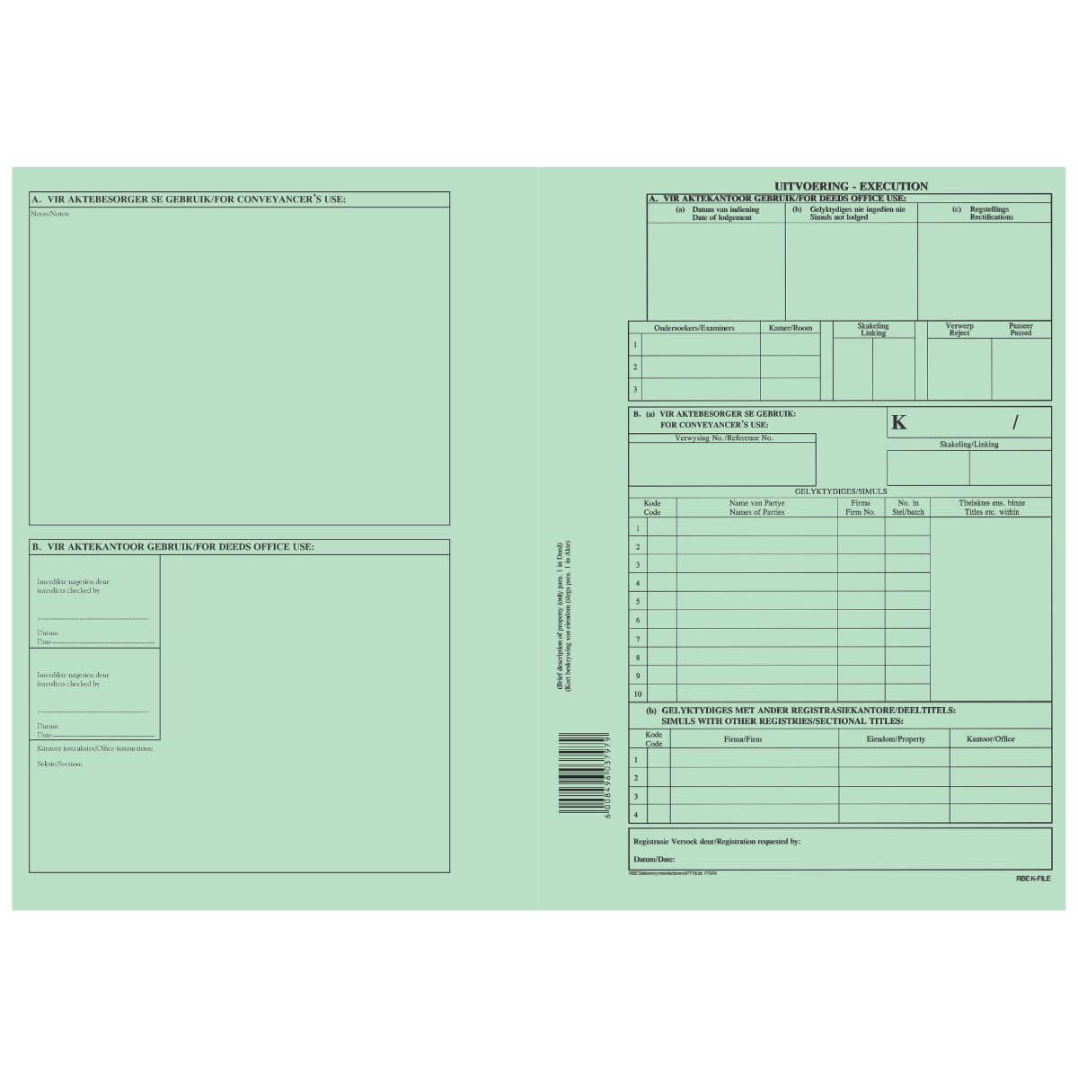 Court File Design Execution Court Folder – K File – Green