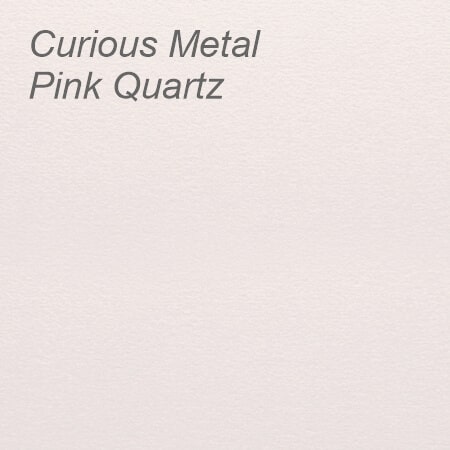 Curious Metal Pink Quartz metallic pink quartz texture colour swatch with soft pink tone and fine metallic shimmer on RBE paper and board