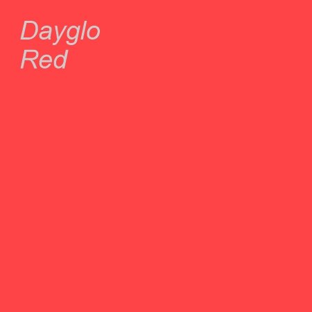 dayglo red colour swatch rbe