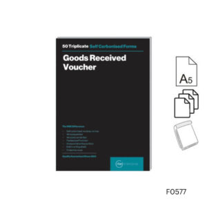 f0577 rbe goods received voucher pad triplicate a5