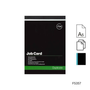 f5357 job card a5 duplicate quarter bound rbe