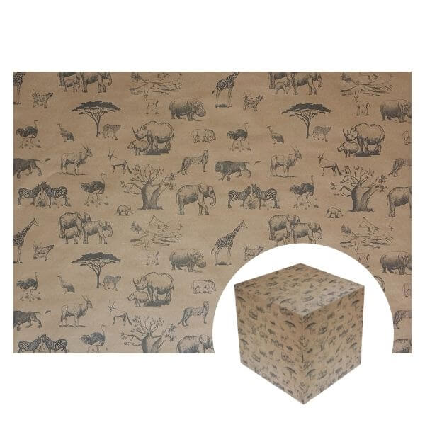 kraft wrapping paper wildlife rbe