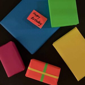 rbe dayglo wrapping paper ideas