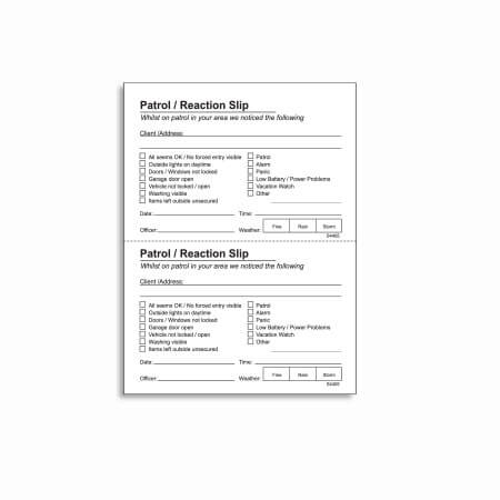 s4405 patrol reaction slip rbe security