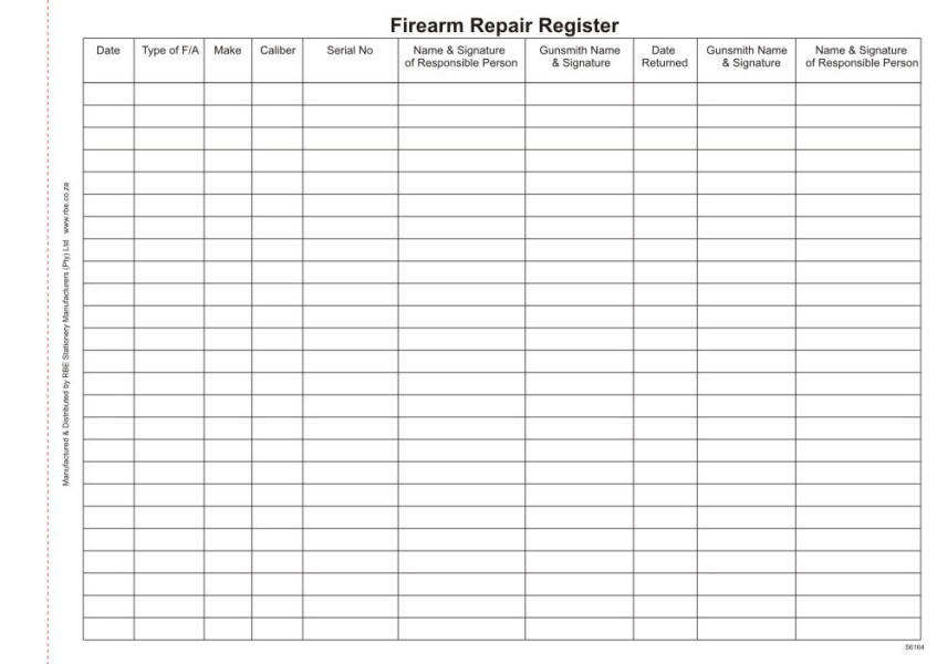 s6164 security firearm repair registry rbe