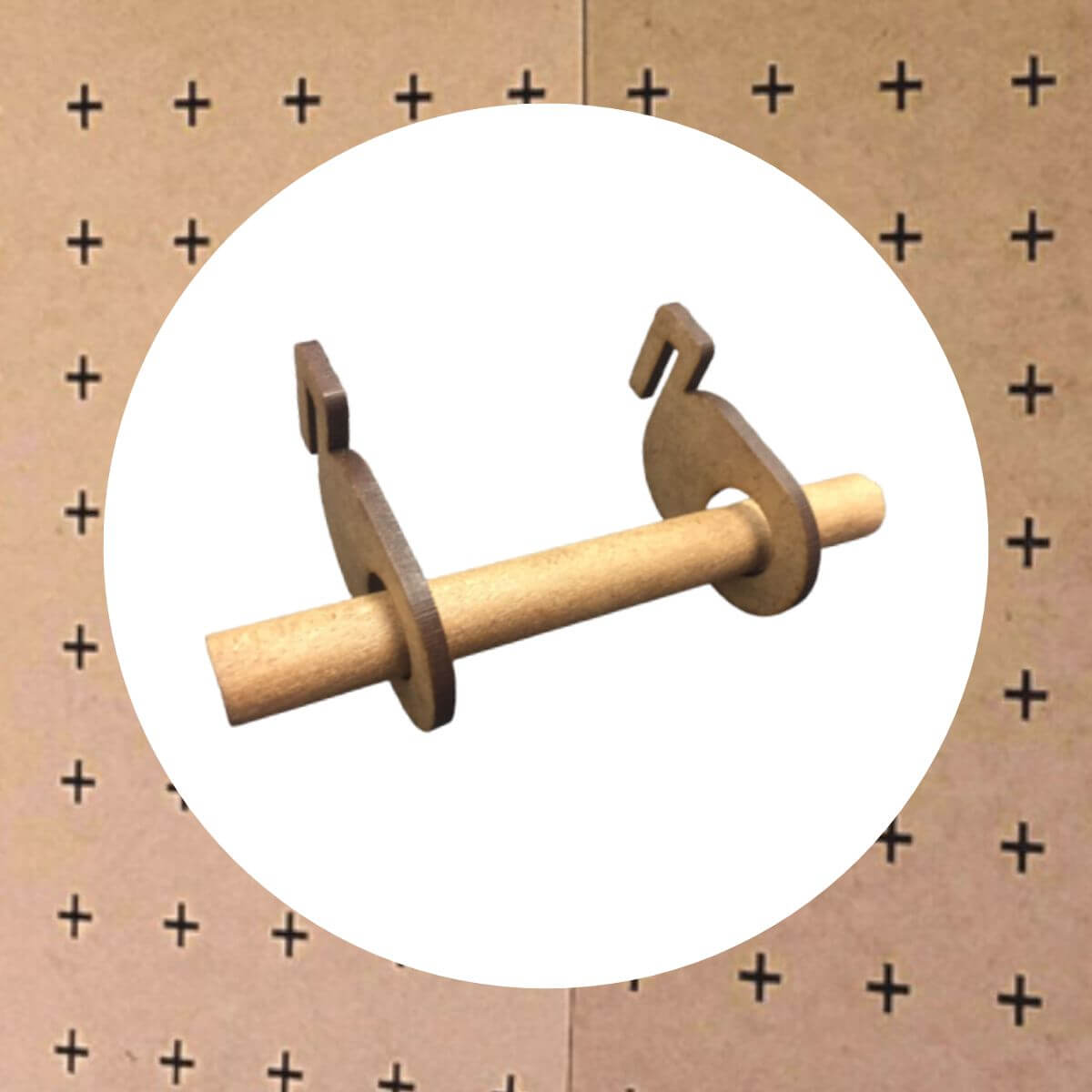 single rod hook dowel peg board rbe